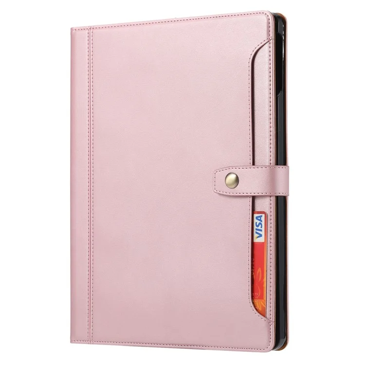 Para iPad Pro 11 (2024) Caso Acordar / Dormir Carteira de Couro Tablet Capa com Slot de Cartão - Rosa Pink