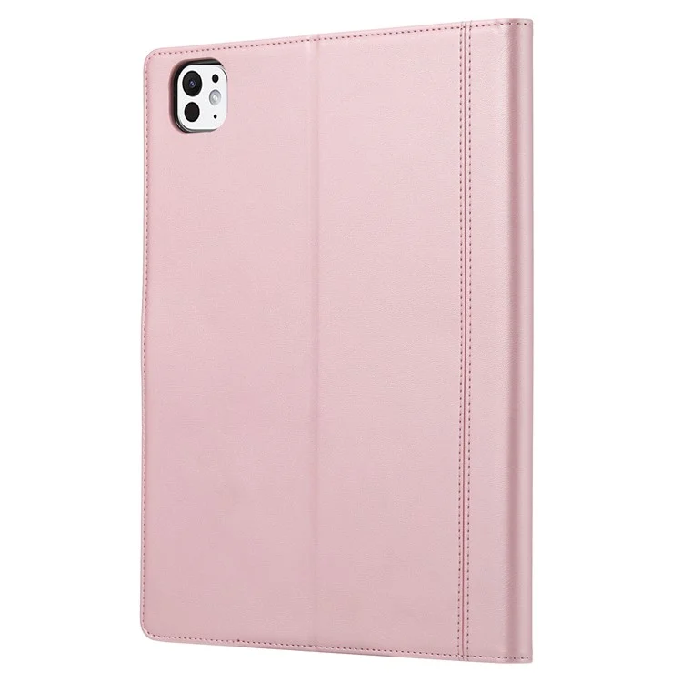 Para iPad Pro 11 (2024) Caso Acordar / Dormir Carteira de Couro Tablet Capa com Slot de Cartão - Rosa Pink