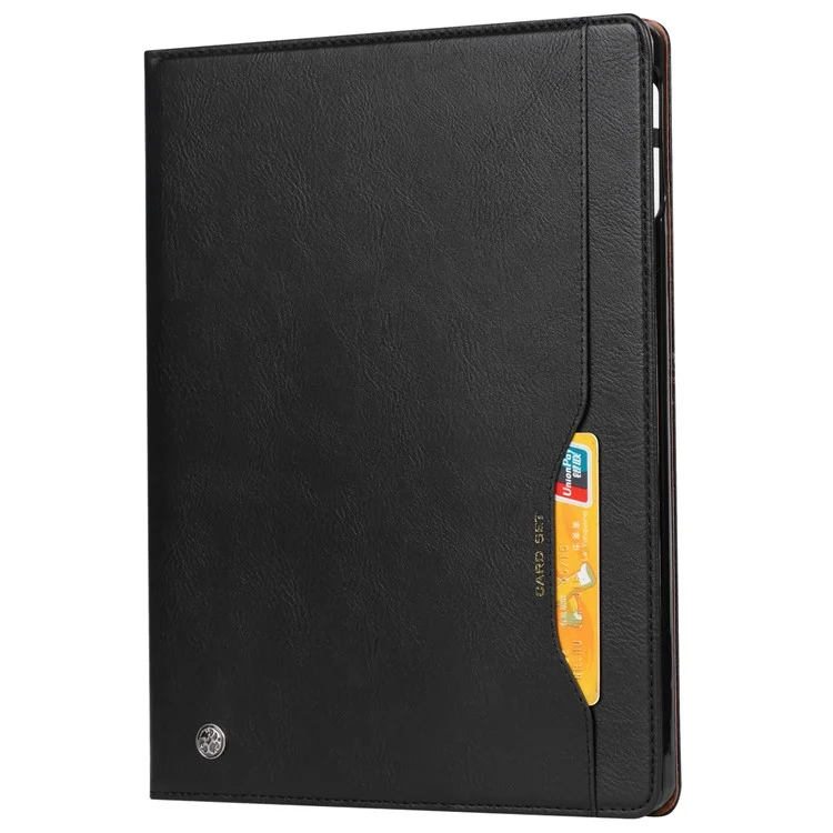 Per iPad Pro 11 (2024) Custodia Slot per Schede Portafoglio Pelle PU Risveglio/Sospensione Automatica Copertura Tablet con Slot per Penna - Nero