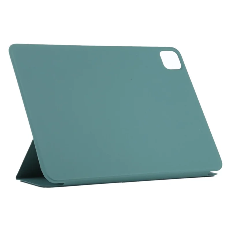 Für iPad Pro 11 (2024) Hülle PU-Leder Tri-Fold Stand Magnetisches Verschließen Tablet-Abdeckung - Mitternachtsgrün