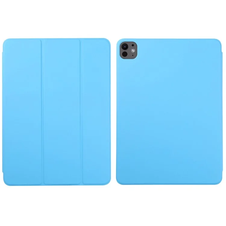 Per iPad Pro 11 (2024) Custodia in Pelle PU Tri-fold Stand Chiusura Magnetica Custodia Tablet - Blu Cielo