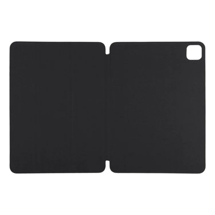 For iPad Pro 13 (2024) Case Tri-Fold Stand Magnetic Closing PU Leather Tablet Cover - Black