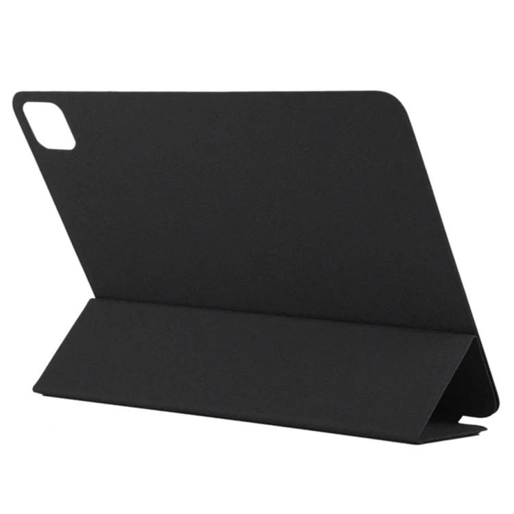 For iPad Pro 13 (2024) Case Tri-Fold Stand Magnetic Closing PU Leather Tablet Cover - Black