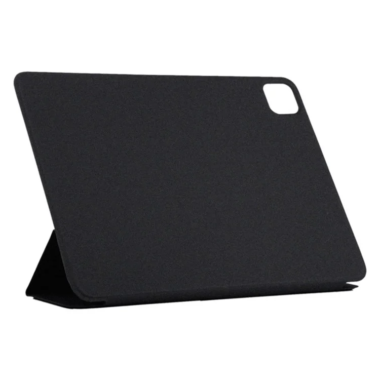 For iPad Pro 13 (2024) Case Tri-Fold Stand Magnetic Closing PU Leather Tablet Cover - Black