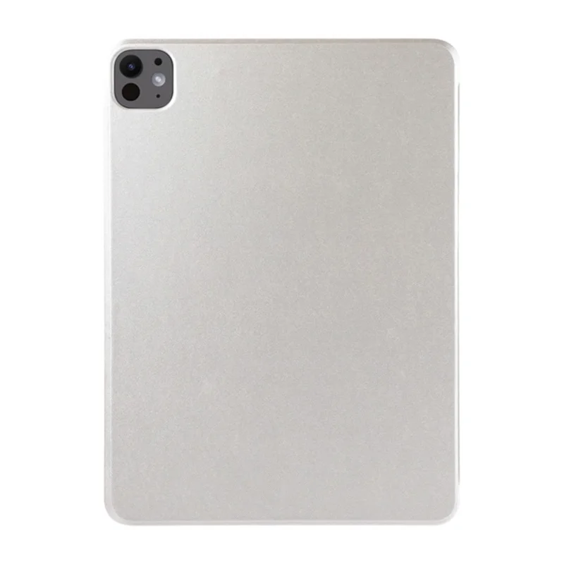 For iPad Pro 13 (2025) / 13 (2024) Case Tri-Fold Stand Magnetic Closing PU Leather Tablet Cover - Grey