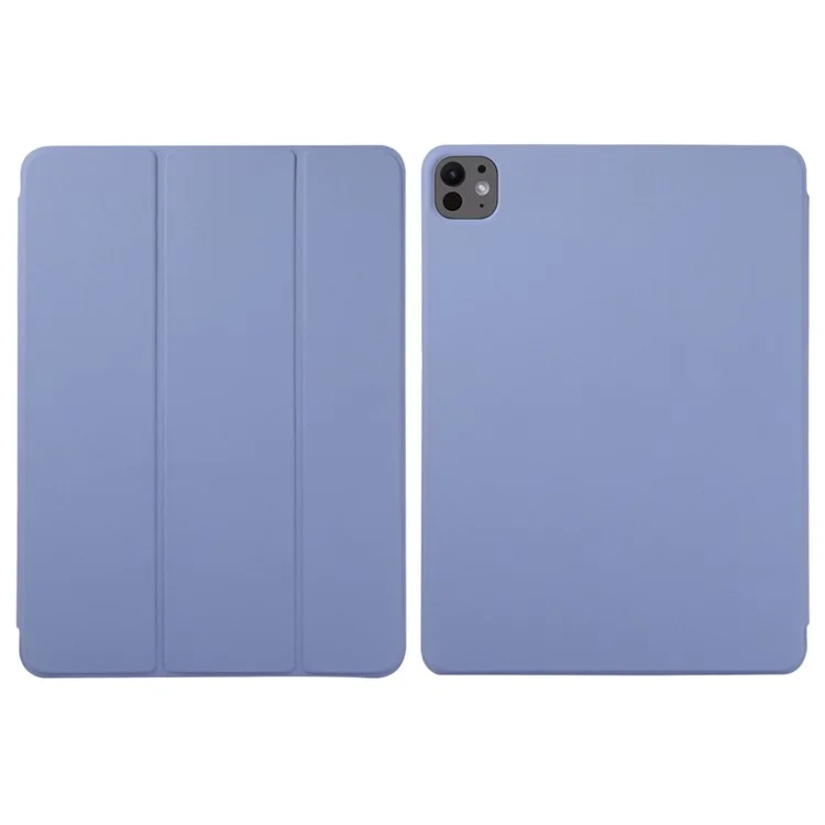 Para iPad Pro 13 (2024) Capa Tri-Fold Stand Fechamento Magnético Capa de Tablet de Couro PU - Roxo