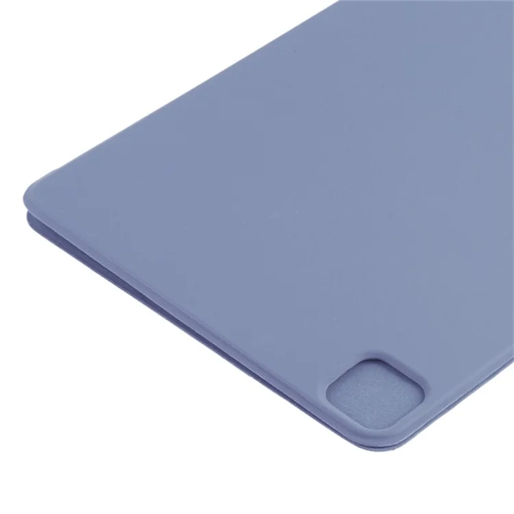 Para iPad Pro 13 (2024) Capa Tri-Fold Stand Fechamento Magnético Capa de Tablet de Couro PU - Roxo