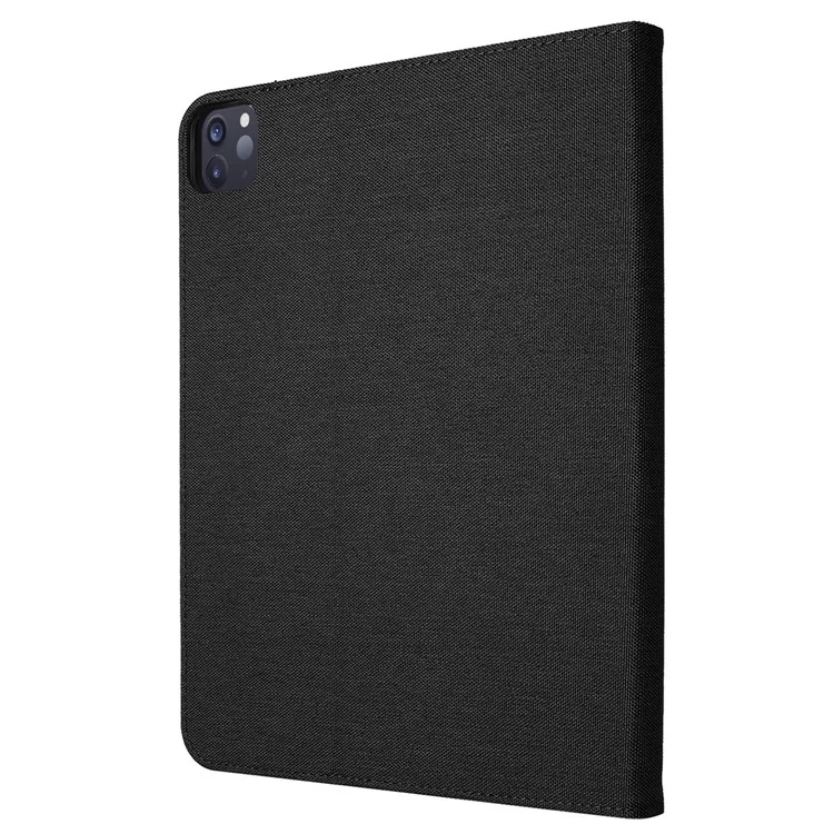 Para iPad Pro 13 (2024) Capa com Slots para Cartões e Suporte de Couro com Suporte para Caneta - Preto