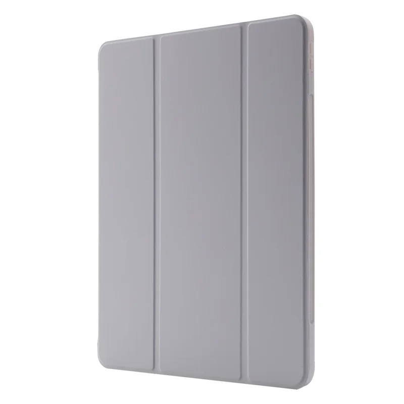 Para el caso de iPad Pro 11 (2024) Skin-Touch Tri-Fold Stand Leather Tablet Cover con Pencil Holder - Blackish Green - Grey