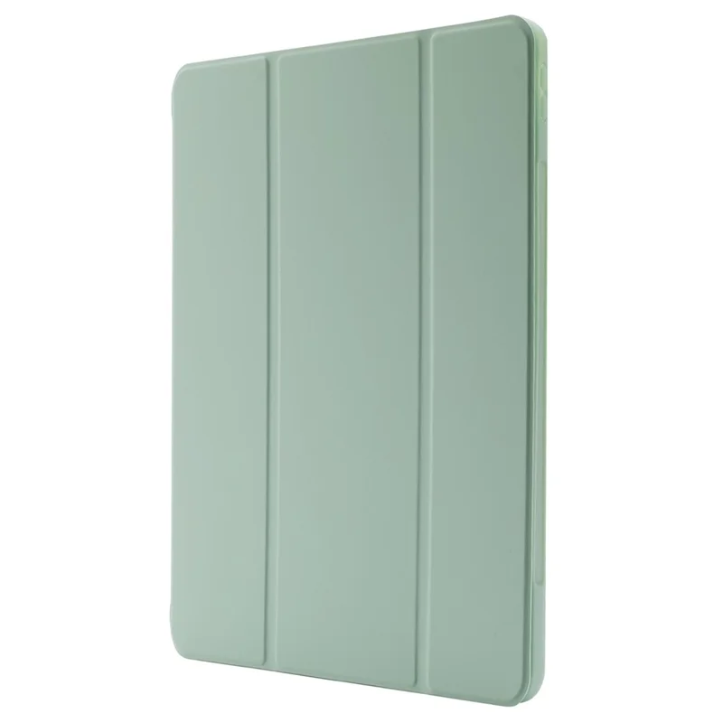 For iPad Pro 13 (2025) / 13 (2024) Case Skin-touch Leather Tri-fold Stand Tablet Cover with Pencil Holder - Green