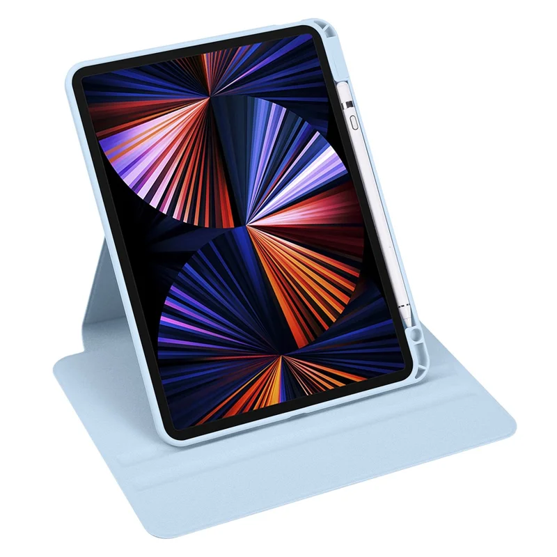 Para iPad Pro 13 (2024) Case Rotating Stand Leather+Acrylic Tablet Cover - Baby Blue