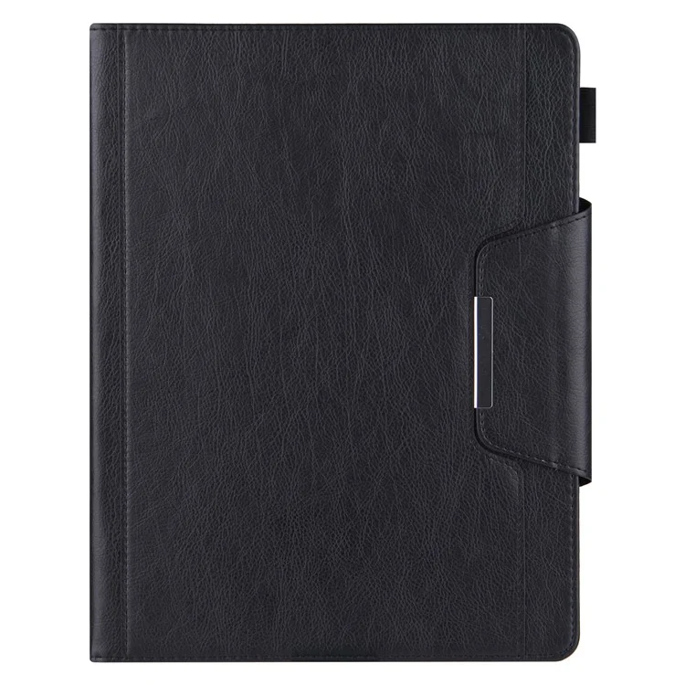 Para iPad Pro 11 (2024) Case Ajustável Stand PU Leather Tablet Cover com Auto Wake / Sleep - Preto