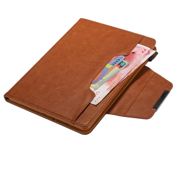 Per iPad Pro 11 (2024) Custodia Supporto Regolabile Custodia in Pelle PU con Risveglio Automatico / Sleep - Marrone