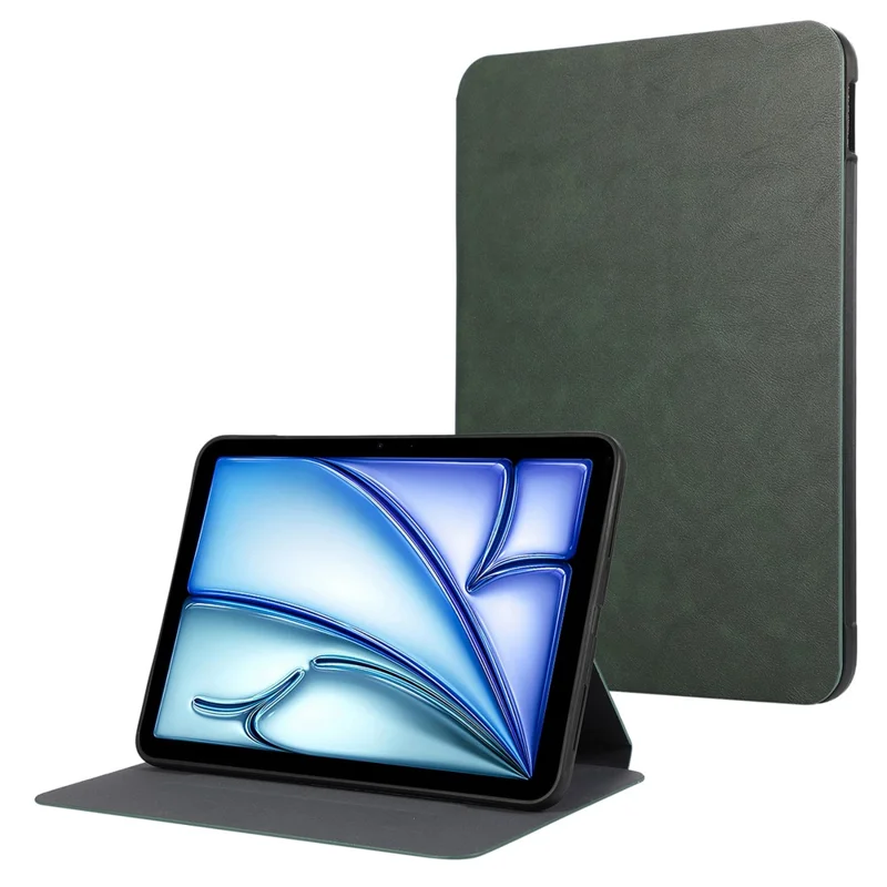 Per iPad Air 11 (2024) Case Stand PU Leather Tablet Protective Cover - Verde
