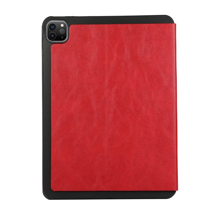 Per iPad Pro 11 (2024) Cover Pieghevole in Pelle PU + Cover per Tablet TPU - Rosso
