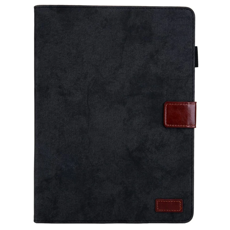For iPad Pro 11 (2025) / 11 (2024) Case Cloth Texture PU Leather Tablet Cover with Auto Wake / Sleep - Black