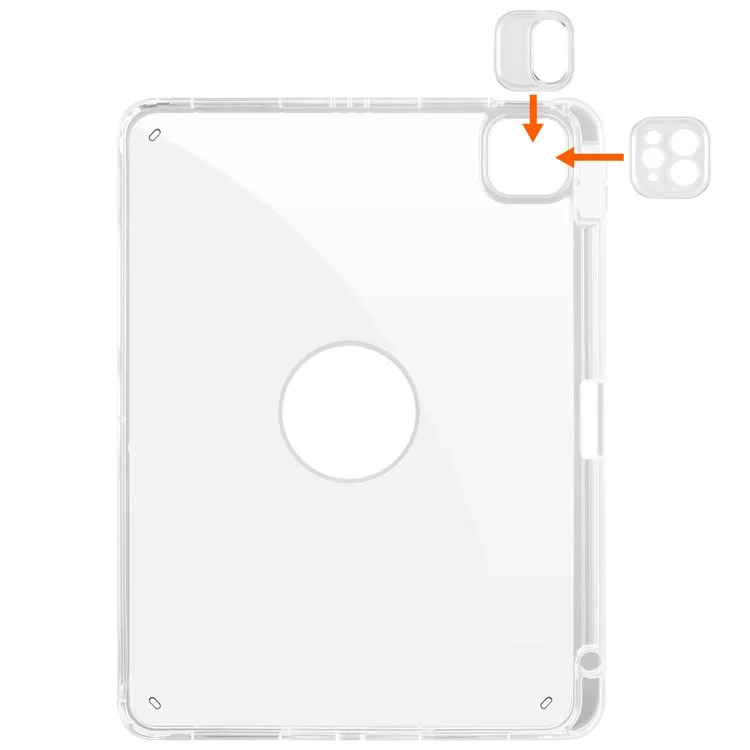 Capa para iPad Air 13 (2024) Rotativa com Suporte Couro PU Capa Clear TPU Destacável - Verde Claro