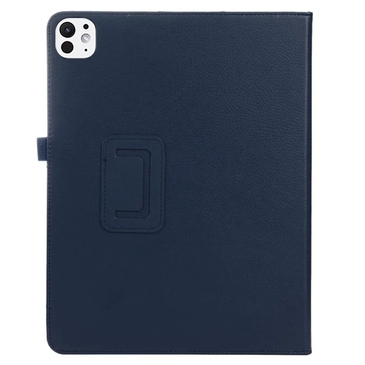 Per iPad Pro 11 (2024) Custodia Bi-Fold Stand PU Pelle Copertura Tablet con Stylus Loop Design - Blu Scuro