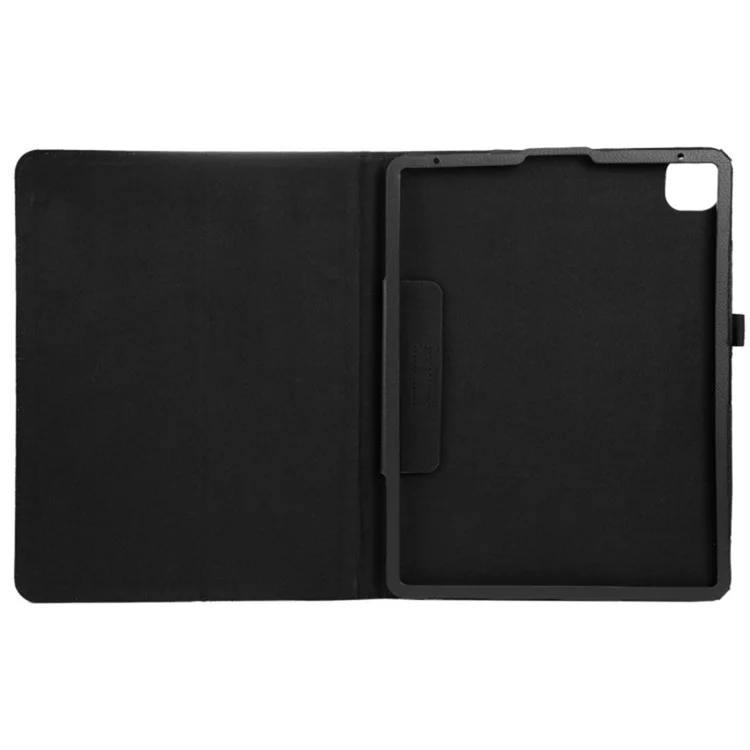 Per iPad Pro 11 (2024) Custodia Bi-Fold Stand PU in Pelle Copertura Tablet con Anello per Stilo - Nero