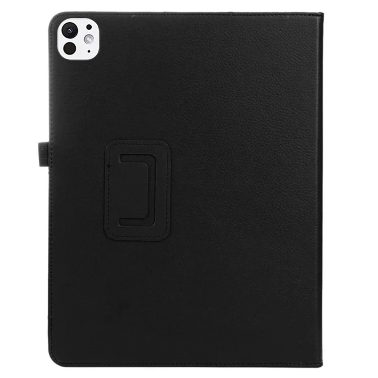 Per iPad Pro 11 (2024) Custodia Bi-Fold Stand PU in Pelle Copertura Tablet con Anello per Stilo - Nero