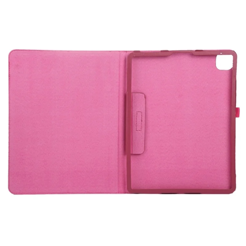 For iPad Pro 13 (2025) / 13 (2024) Case Bi-Fold Stand Leather Tablet Cover Litchi Texture - Rose