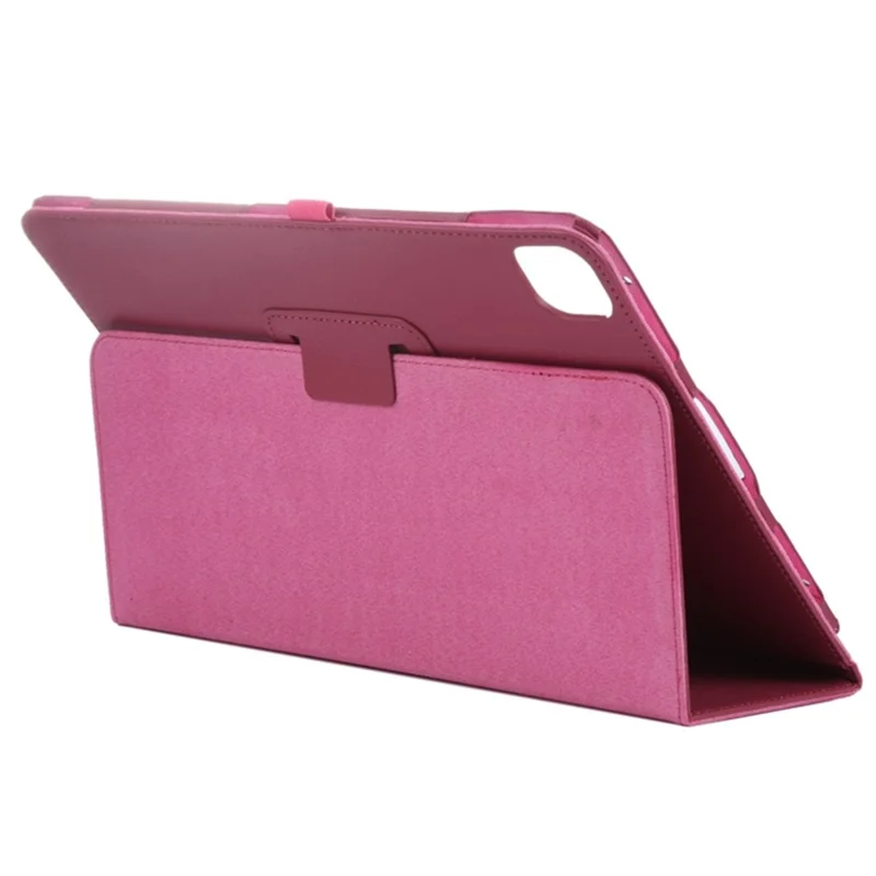 For iPad Pro 13 (2025) / 13 (2024) Case Bi-Fold Stand Leather Tablet Cover Litchi Texture - Rose
