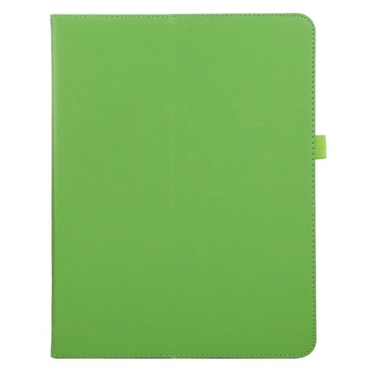 Para iPad Pro 13 (2024) Case Bi-Fold Stand Leather Tablet Cover Litchi Texture - Verde