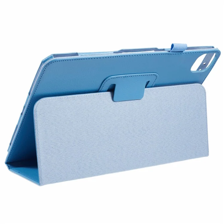 Para iPad Air 13 (2024) Capa Dobrável em Pé Textura de Pele de Lichia Capa de Tablet - Azul Bebê