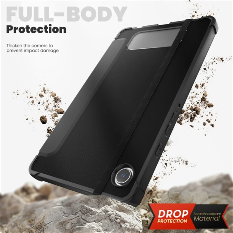 For Samsung Galaxy Tab A9 Case Carbon Fiber Texture TPU+Leather Tablet Cover Auto Wake / Sleep - Red