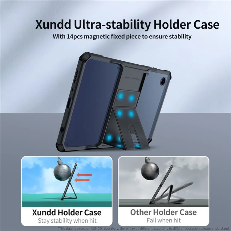 XUNDD Чехол для Samsung Galaxy Tab A9, усиленные углы, подставка из ТПУ + ПК для планшета