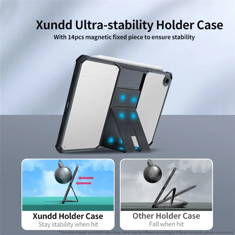 Bulk Buy XUNDD For Samsung Galaxy Tab A9+ Case Shockproof TPU + PC Tablet Cover with Leather Kickstand