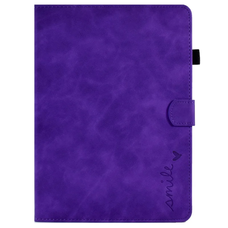 For iPad Pro 11 (2025) / 11 (2024) Case Letters Imprinted PU Leather Card Holder Tablet Cover - Purple