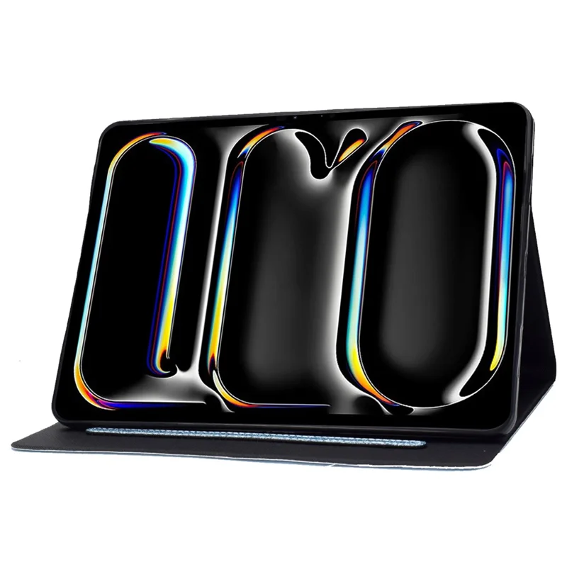 For iPad Pro 11 (2025) / 11 (2024) Glitter Sequins PU Leather + TPU Tablet Case with Stand and Card Slots - Blue