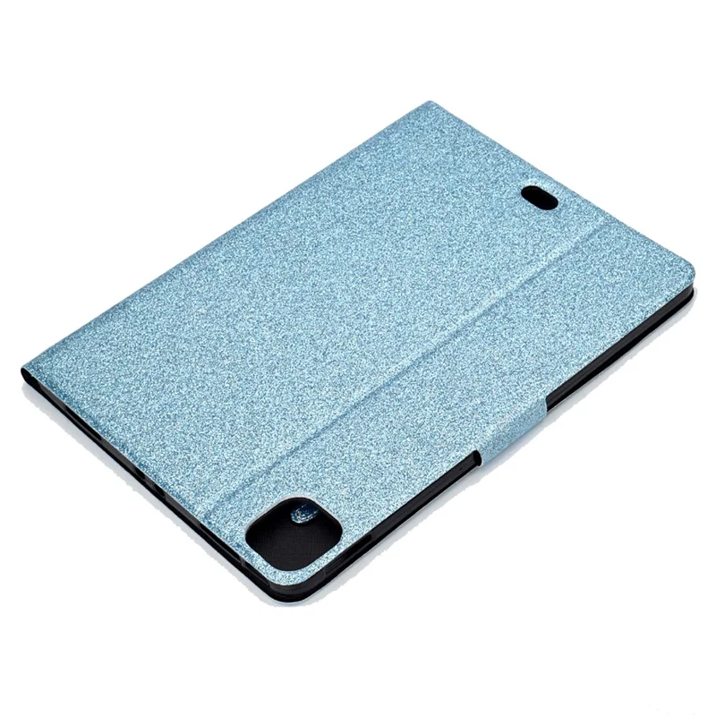 For iPad Pro 11 (2025) / 11 (2024) Glitter Sequins PU Leather + TPU Tablet Case with Stand and Card Slots - Blue
