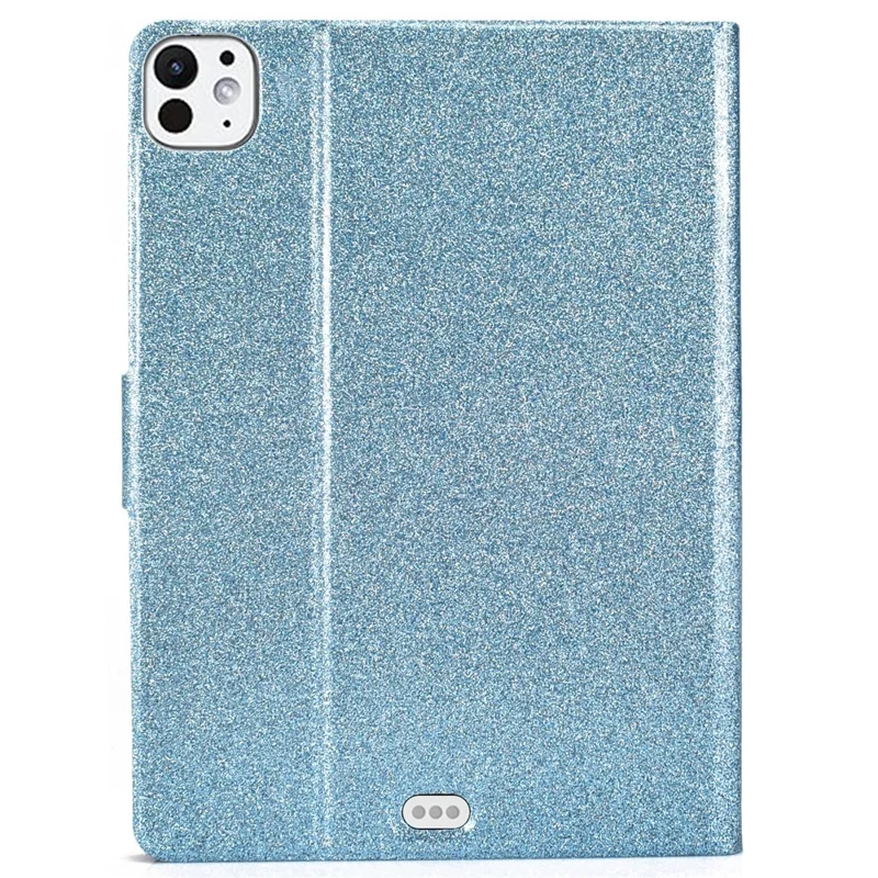 For iPad Pro 11 (2025) / 11 (2024) Glitter Sequins PU Leather + TPU Tablet Case with Stand and Card Slots - Blue