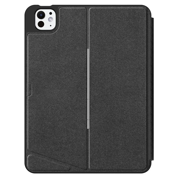 For iPad Pro 13 (2024) (M4) Leather Case + Bluetooth-compatible Keyboard with Backlight Trackpad