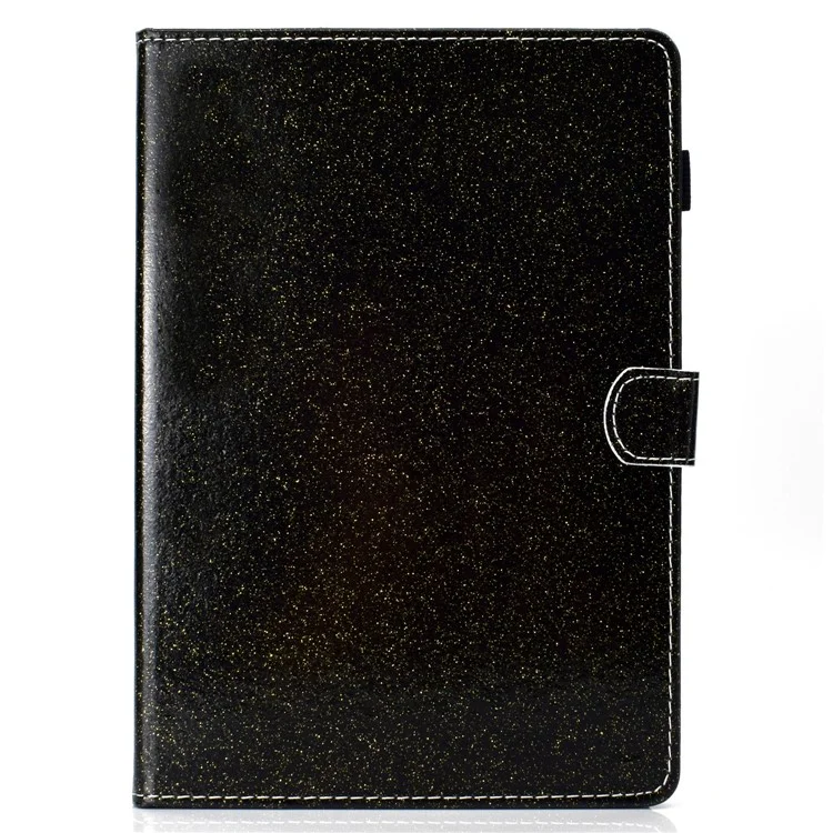 Para iPad Pro 11 (2024) Capa Slot de Cartão Suporte Brilhante Couro Sintético Capa Tablet - Preto