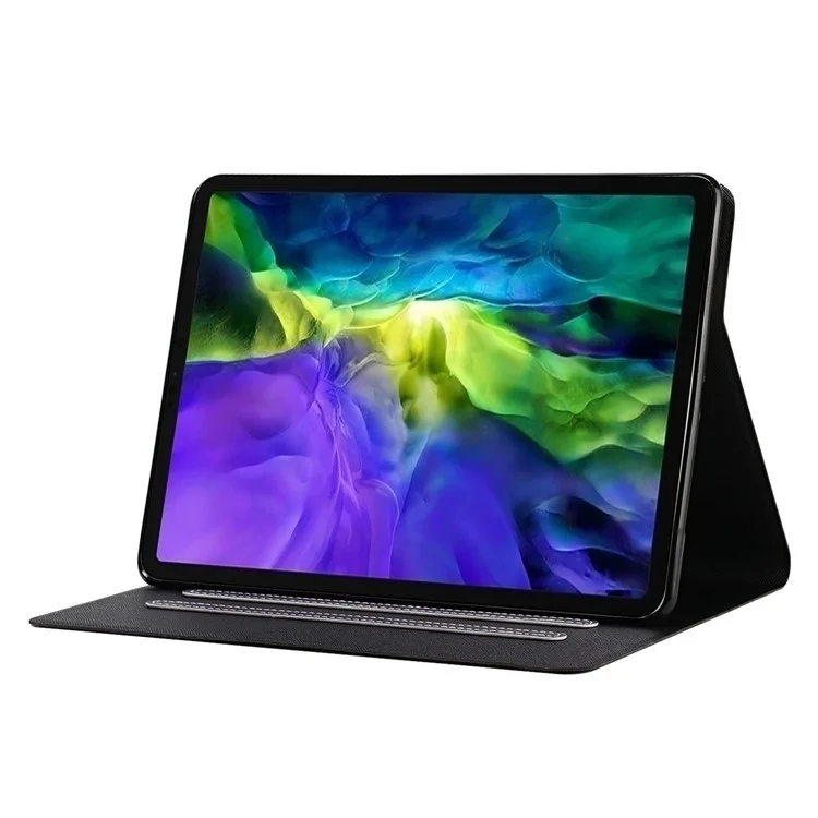 Per iPad Pro 11 (2024) Custodia Antiurto Protettiva in Pelle PU con Porta Carte - Viola Scuro