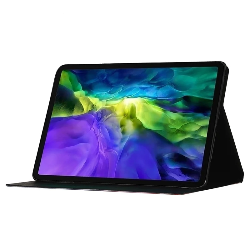 Für iPad Pro 11 (2024) Case Pattern Leather Folio Stand Tablet Cover mit Kartenfach - Iron Tower