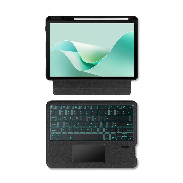 For Huawei MatePad 11.5 S Leather Case + Bluetooth-compatible Keyboard with Backlight Trackpad