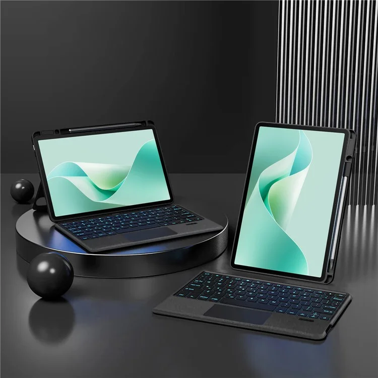 For Huawei MatePad 11.5 S Leather Case + Bluetooth-compatible Keyboard with Backlight Trackpad