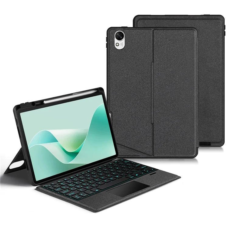 For Huawei MatePad 11.5 S Leather Case + Bluetooth-compatible Keyboard with Backlight Trackpad