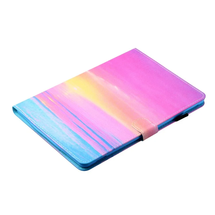 For iPad Pro 11 (2024) Shockproof Case Pattern Print Leather Tablet Cover with Card Holder - Sunrise