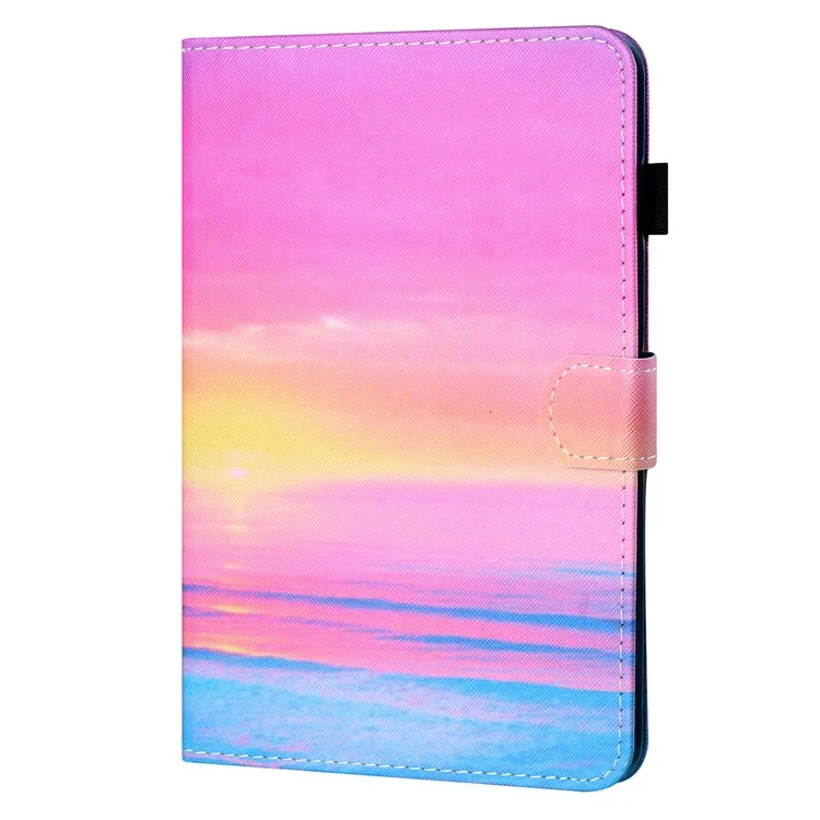 For iPad Pro 11 (2024) Shockproof Case Pattern Print Leather Tablet Cover with Card Holder - Sunrise