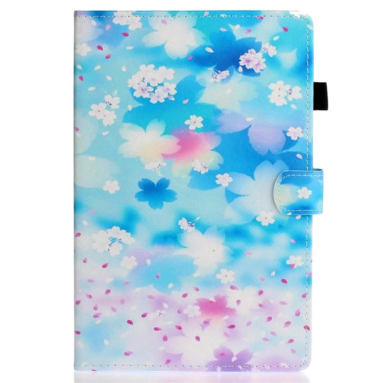 Para iPad Pro 11 (2024) Capa com Padrão de Couro PU Capa de Tablet com Suporte para Lápis - Petal Rain