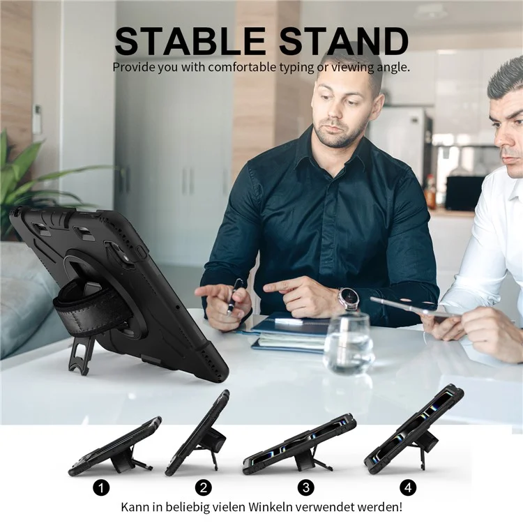 Per iPad Pro 11 (2024) Custodia con supporto Antigraffio Custodia per tablet con tracolla - Nero