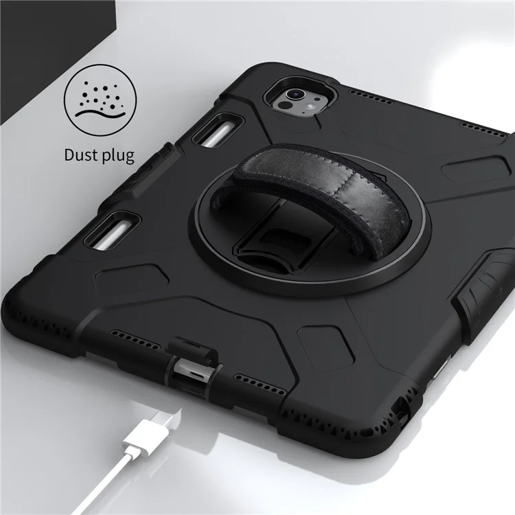 Per iPad Pro 11 (2024) Custodia con supporto Antigraffio Custodia per tablet con tracolla - Nero