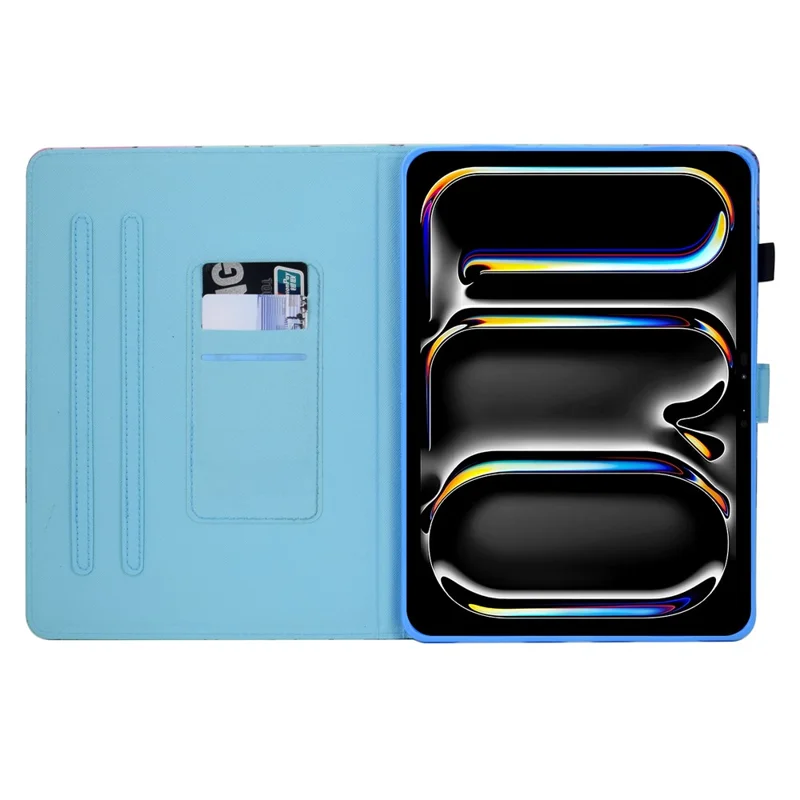 For iPad Pro 11 (2024) Tablet Cover Shockproof Leather Card Holder Stand Case - Bird