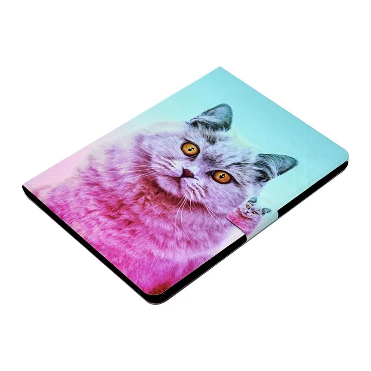 A1 For iPad Pro 11 (2024) Case Anti-Drop Card Holder Stand Leather Tablet Cover - Pink Cat