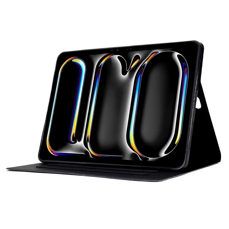 Para iPad Pro 11 (2024) Case Pattern Leather Tablet Protective Cover Auto Sleep / Wake - Golden Butterflies